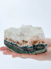 Apophyllite with Pink Heulandite Inclusions 882g