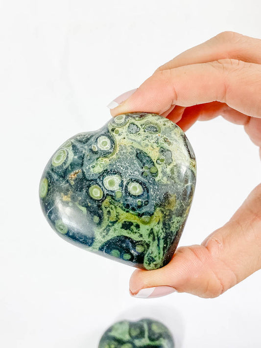 Kambaba / Crocodile Jasper Heart | Large