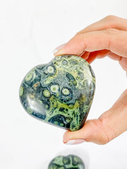 Kambaba / Crocodile Jasper Heart | Large