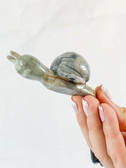 Jasper Snail Carving