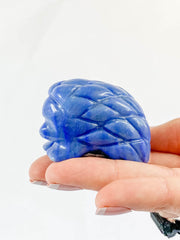 Blue Quartz Hedgehog Carving