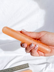 Selenite Energizing Peach Wand Rounded