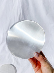 Selenite Flower of Life Plate | Full Moon