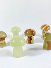 Green Onyx Mushrooms Carving