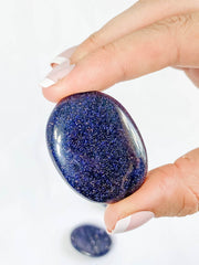 Blue Gold Stone Worry Stone