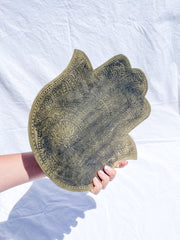 Hamsa Bronze Dish Dark | XX Large