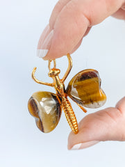 Tiger Eye Dragonfly Carving