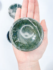 Black Onyx with inclusions Bowl | Medium