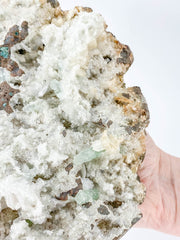 Green Apophyllite with Prehnite Inclusions Statement Piece 3kg