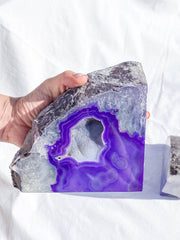 Died Agate Natural Bookend 3.9kg