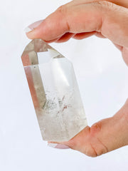 Clear Quartz Chlorite Phantom Polished Point 111g