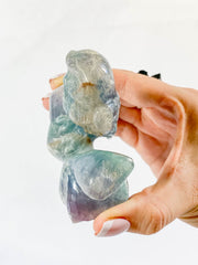 Fluorite Owl Carving