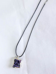 Amethyst Cluster Elegant Silver Plated Necklace