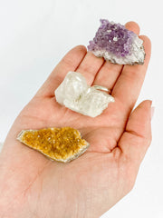 Divine Trio: Citrine + Clear Quartz + Amethyst | Medium