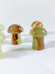 Green Onyx Mushrooms Carving
