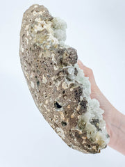 Green Apophyllite with Prehnite Inclusions Statement Piece 3kg