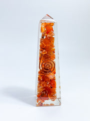 Orgonite Carnelian Obelisk | Medium