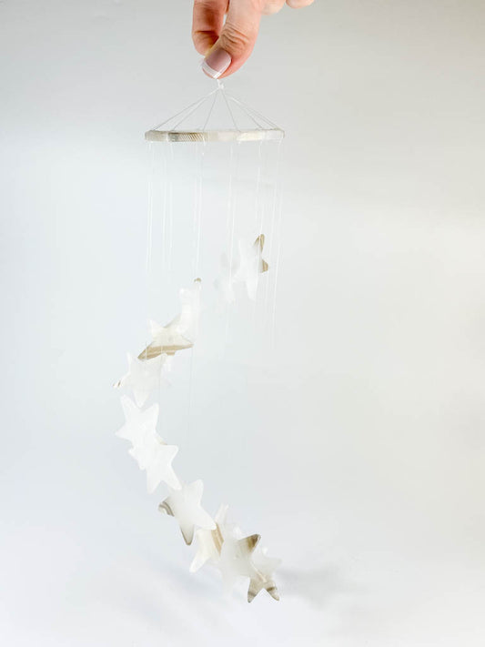 Stars Windchimes | White Onyx