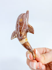 Jasper Dolphin Carving