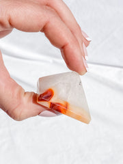 Carnelian Quartz Pyramid | Medium