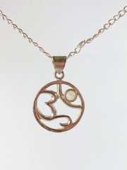Om Moonstone Pendant