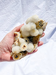 Coral Quartz Cluster with Druzy Cluster 890g