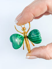 Malachite Look Dragonfly Carving