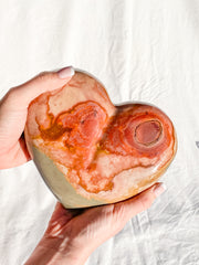 Desert Polychrome Jasper Heart with Stand 2.4kg
