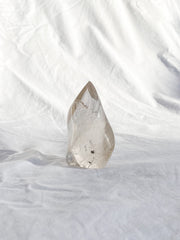 Smoky Quartz Flame with Black Rutile Inclusions 177g