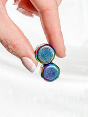 Magnetic Hematite Rainbow Hexagonal Pair 42g