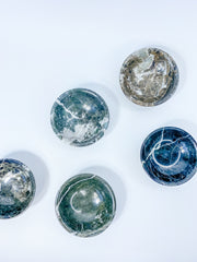 Black Onyx with inclusions Bowl | Medium