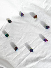 Magnetic Hematite Rainbow Teardrop Pair 42g