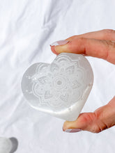 Selenite Mandala Heart | X Large