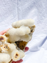 Coral Quartz Cluster with Druzy Cluster 890g