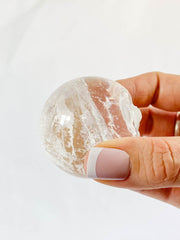 Clear Quartz Sun Face Carving