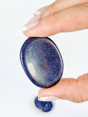 Blue Gold Stone Worry Stone