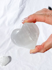 Selenite Mandala Heart | X Large