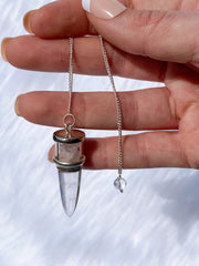 Clear Quartz and Rose Quartz Pendulum
