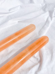 Selenite Energizing Peach Wand Rounded