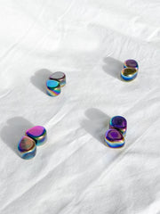Magnetic Hematite Rainbow Teardrop Pair 42g