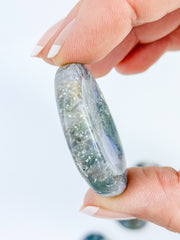 Moss Agate Worry Stone