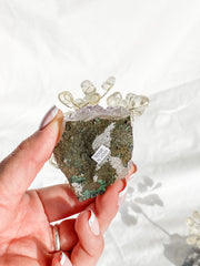 Wire Tree Clear Quartz on Amethyst Base