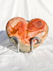 Desert Polychrome Jasper Heart with Stand 2.4kg