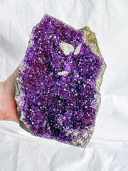 Amethyst Quartz Druzy CutBase Cluster 1.5kg
