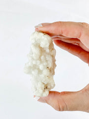 White Chalcedony Stalactite Cluster 89g