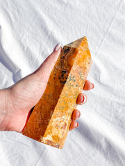 Crazy Lace Agate Polished Point 730g