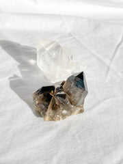Balance Duo: Clear Quartz + Smoky Quartz | Large