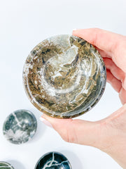 Black Onyx with inclusions Bowl | Medium