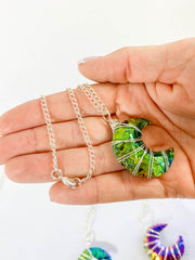Dichroic New Moon Pendant
