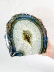 Agate and Died Quartz CutBase Geode 5.1kg